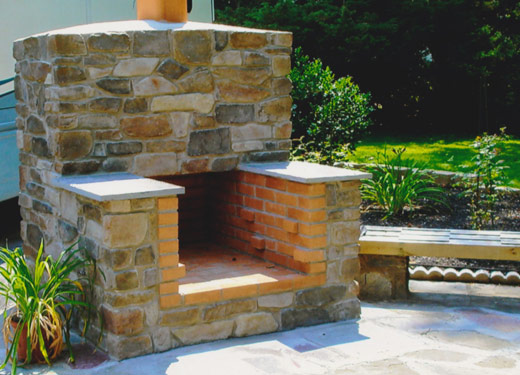 Outdoor Fireplace Masonry Work